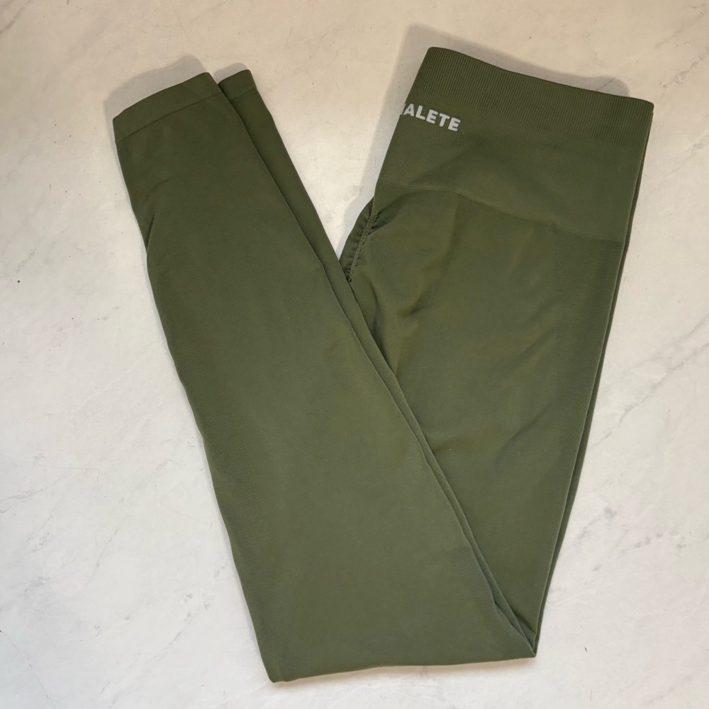 Alphalete Size XXL Olive Green Pull On Leggings Athletic Gym Running Yoga Travel - Picture 7 of 7